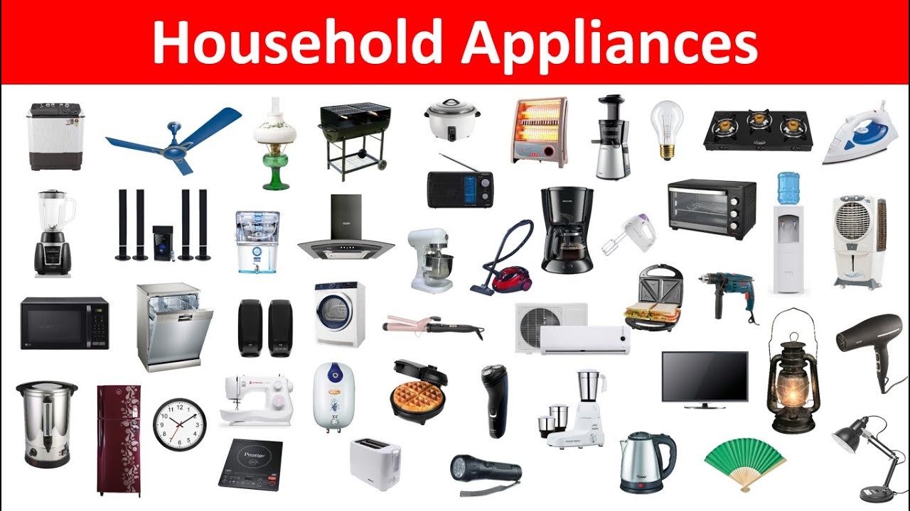 Fridge, microwave, kettle and appliances